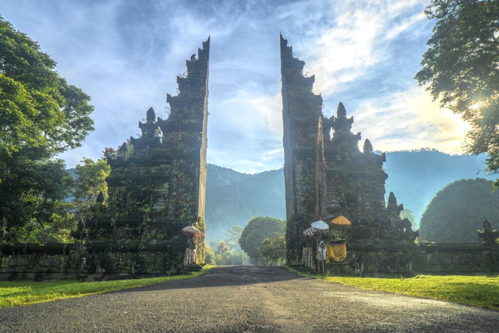 Handara Gate Uner Blue Sky