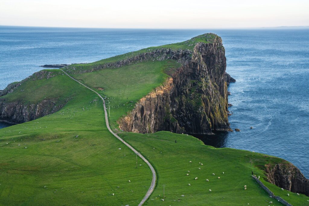 Neist Point Lighthouse on the Isle of Skye in Scotland